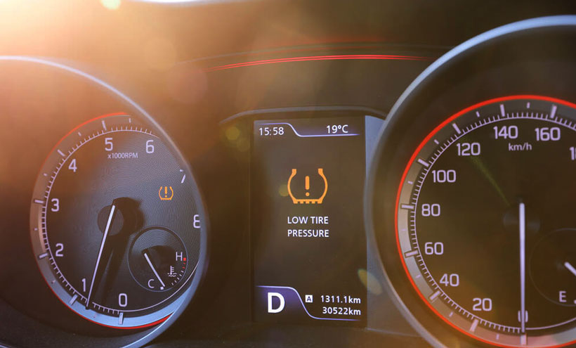 Tire Pressure Light from the Main Screen