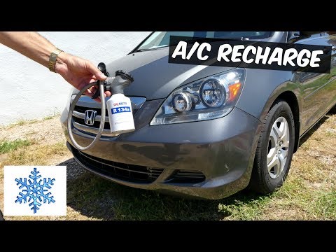 HOW TO RECHARGE THE AIR CONDITIONER AC ON HONDA ODYSSEY