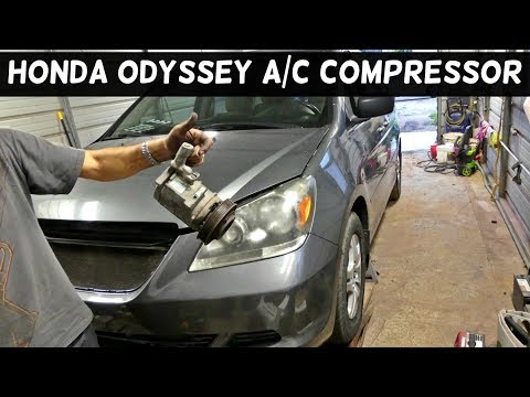 HONDA ODYSSEY A/C COMPRESSOR REMOVAL REPLACEMENT AIR CONDITIONER