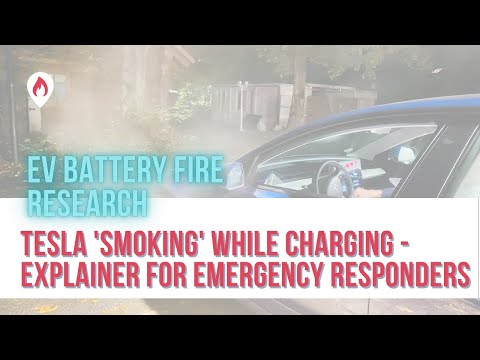 Tesla 'Smoke' While Supercharging Explainer for Emergency Responders