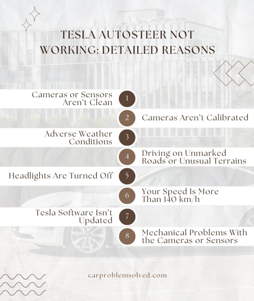 Tesla Autosteer Not Working: Detailed Reasons