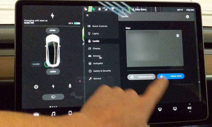 Tesla Child Lock Is Activated