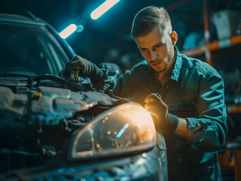 Reinstall the headlight cover or assembly