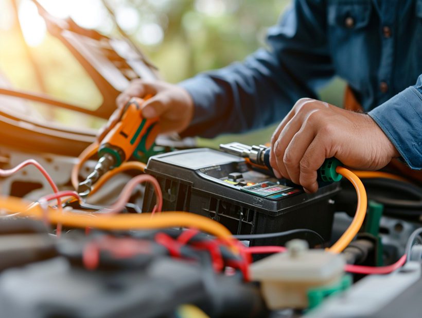 Test the battery voltage using a multimeter